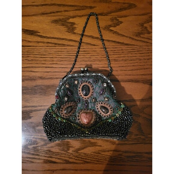 Moni Couture Vintage Embroided Embellished Clutch Handbag - Picture 2 of 13